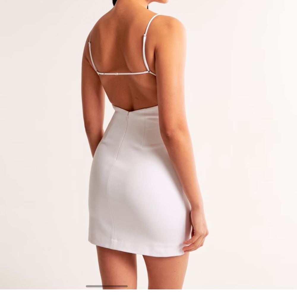 NWT Abercrombie White Spaghetti Strap Mini Dress - Picture 2 of 7
